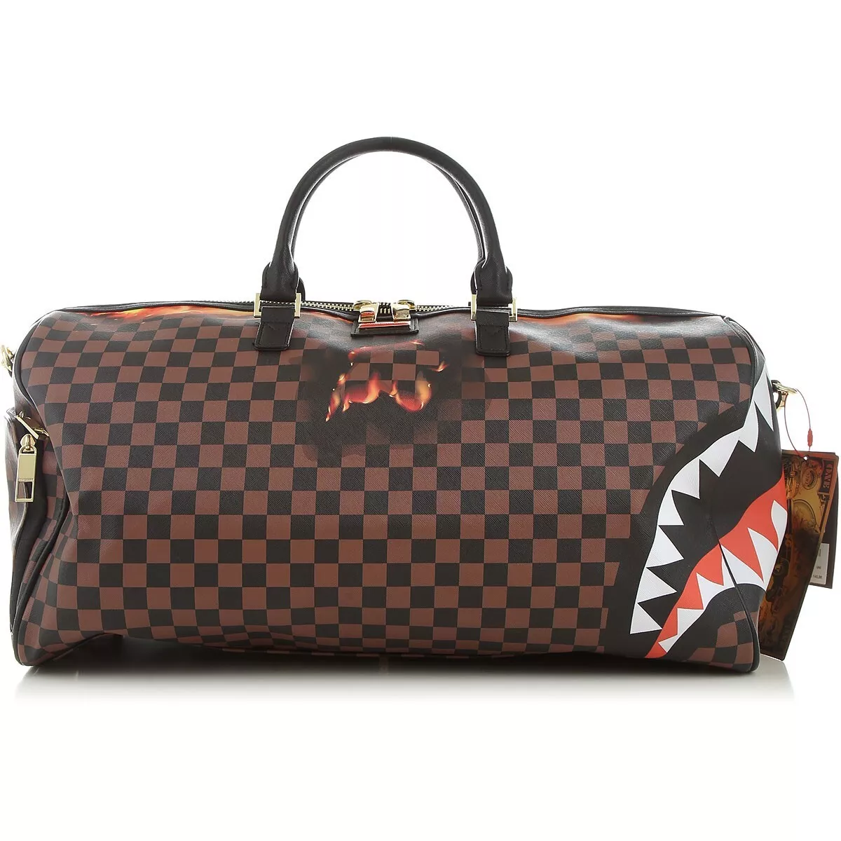 SHARKS IN PARIS (BLACK CHECKERED EDITION) DUFFLE