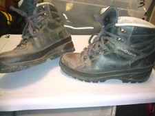 LOWA tutta pelle vintage clima ins. Stivali da trekking Tibet bassi neri da trekking taglia 7