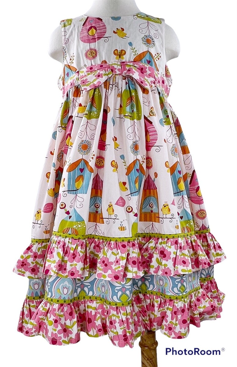 JELLY THE PUG IRIS COLLECTION Sophia Dress Birdhouse Floral