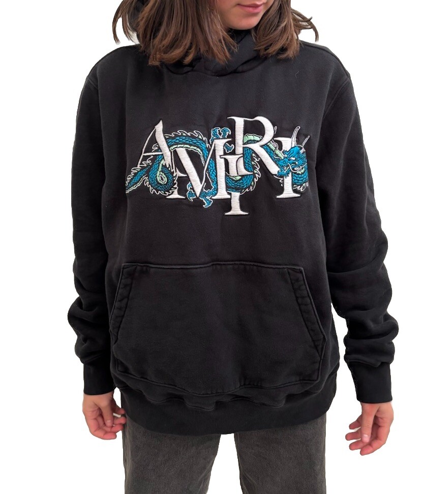 Amiri Dragon Logo Hoodie/ Black/ Size XL | eBay