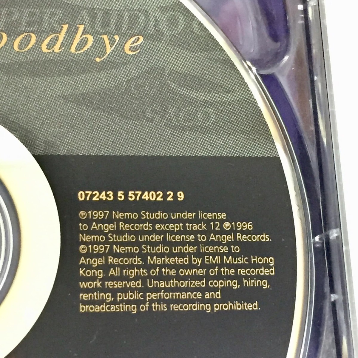 Sarah Brightman 1997 Time To Say Goodbye Hong Kong Limited
