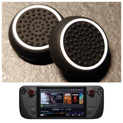 Steam Deck Grip Caps Thumbstick Weiß Joystick Schutz-Kappen Analog Stick Silikon