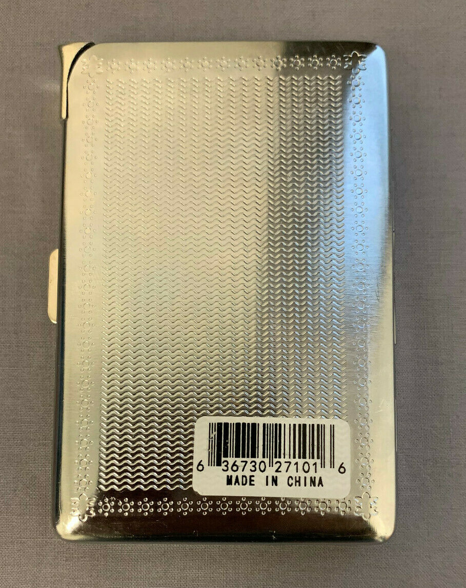 Gasoline Sign 01 Cigarette Case with Built in Lighter Vintage Sexy Pin Up Babe
