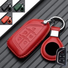 Genuine Leather Car Key Case Cover For Cadillac Ct5 Ct6 Xts Xt4 Xt5 Ats Escalade