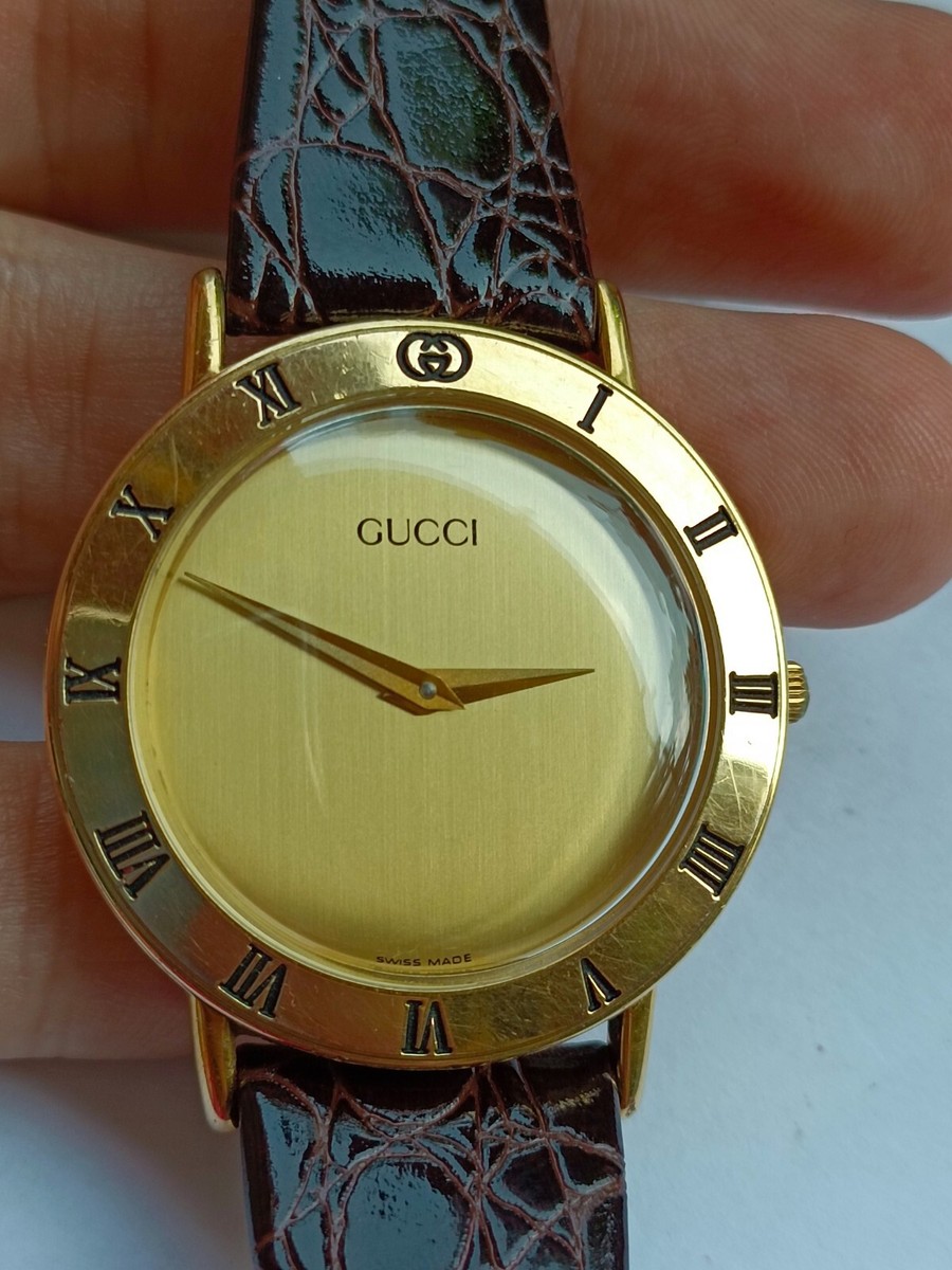 Vintage Gucci 3000.2M Watch Gold Plated Quartz Rare | eBay Vintage Gucci 3000.2M Watch Gold Plated Quartz Rare | eBay