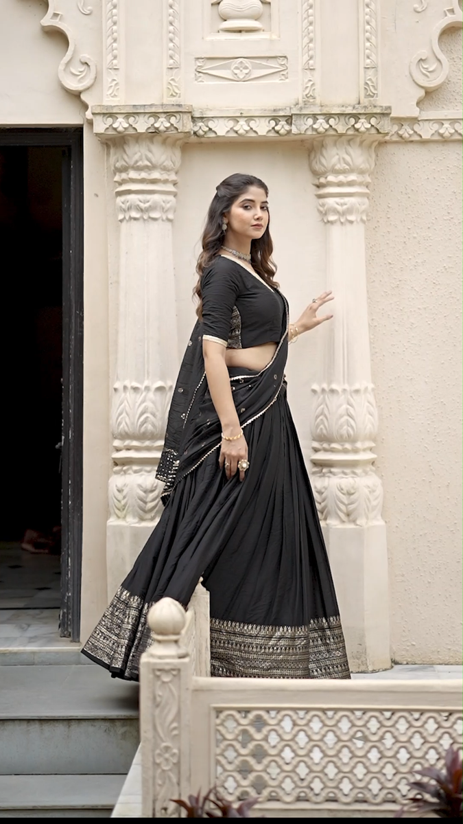 indian black dress New Lehenga Choli Bridal Designer Party Ethnic Pakistani Eid lnb-1906black Beautiful