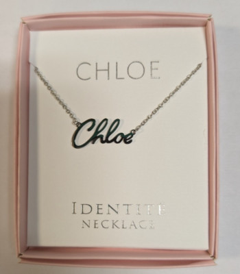 Identité personalisierte Namenskette in Geschenkbox - elegante Silberkette