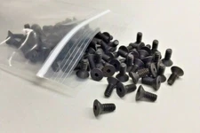 Cap Screw JCA66012-90 Flat Socket 6-32 x 3/8" (Pack of 90) Black Plain Finish