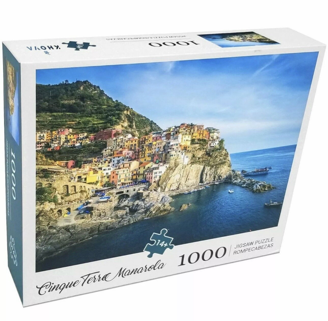 KHOVA 1000 Piece Puzzle -Cinque Terre Manarola, ITALY (27.5in x 19.5in) NEW