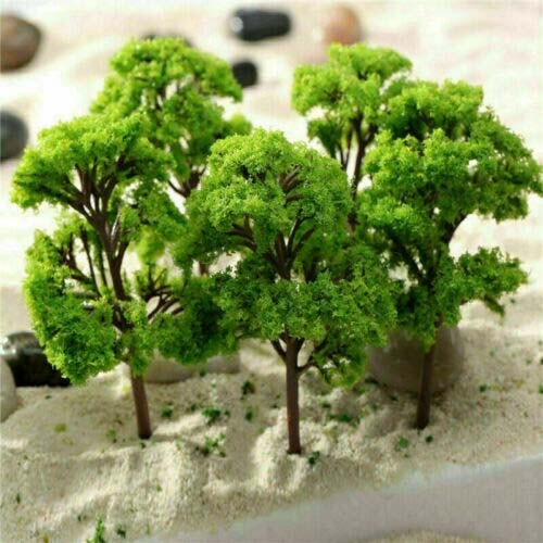 Model Trees Train Railroad Wargame Park Landscape Scenery HO Scale 55mm 50Pcs - Picture 13 of 13
