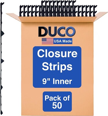 50 Pack Duco USA-Made 9'' Classic Rib Profile Metal Roof Foam Closure Strips NEW