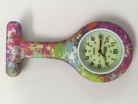 First Hand Healthcare Therapist Nurse Tie Dye Print Pink Round Silicone Watch First Hand Healthcare Therapist Nurse Tie Dye Print Pink Round Silicone Watch
