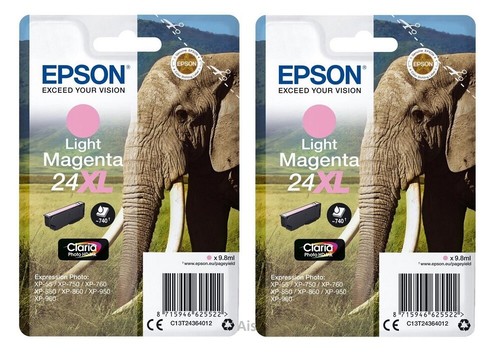 Genuine Epson 24XL, Elephant Ink Cartridges, XP-55, XP-750, XP-850, XP-950, LOT - 第 13/15 張圖片