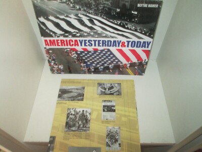 AMERICA YESTERDAY & TODAY 150 YEARS Patriotic HC Book & Poster BLYTHE ...