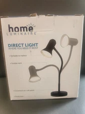 Home Luminaire LED Flexible Desk Lamp Matte Black 5ft cord  NEW IN BOX