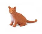 Miniature Dollhouse Fairy Garden Plastic Orange Abyssinian Cat - Buy 3 Save $5