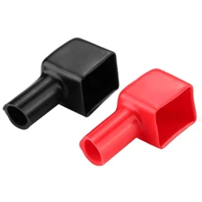 Battery Terminal Cover, 2Pcs Soft Rubber Red & Black Battery Terminal Boot Posit