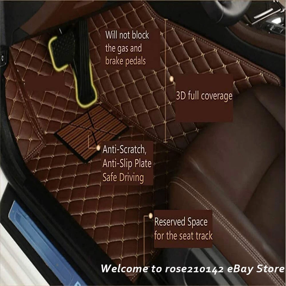 For Acura Car Floor Mats All Weather Auto Foot Pads PU Leather Carpets Liners - Image 4 of 4