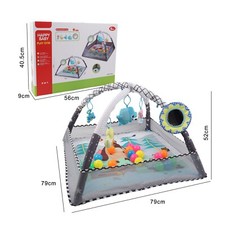 Baby 2-in-1 Foldable Play Mat Comfortable Soft Floor Engaging Ball Pit Gym Grey