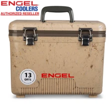 ENGEL 13QT Leak-Proof, Air Tight,  Hard Sided Cooler  / Lunchbox Grassland Camo