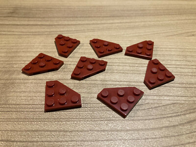8 x Wedge Plate 3x3 Cut Corner / Dark Red / 2450 / NEU / Bricks / Klemmbausteine