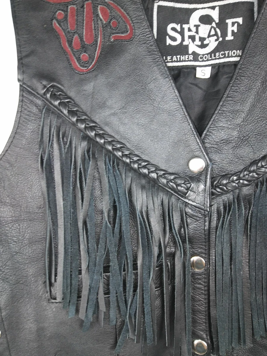 Leather fringe hotsell vest womens