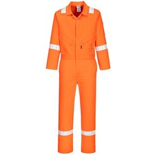 Image of PORTWEST Iona 100%Cotton Work Coverall Lightweight Reflective Overall Boilersuit