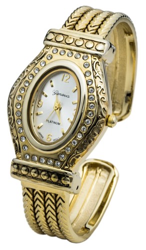 Blekon Collections Quartz Women's 29mm Oval Dial Western Style Cuff Bangle Watch - 第 1/9 張圖片