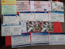 Job Lot 16 Derbyshire County Cricket Club Tickets 1996 - 2015 Mixed Bundle Rare