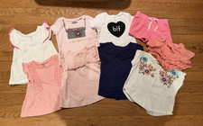 Carter's OshKosh Baby Girl 12M Cotton Clothing Lot Tops Shorts