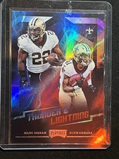 2018 Panini Playoff - Thunder and Lightning Alvin Kamara, Mark Ingram #13