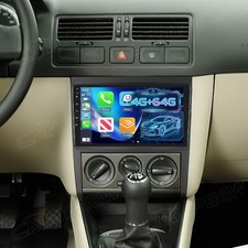 4+64G Android 15 Autoradio Apple Carplay Navi SWC für VW Bora Golf 4 MK4 1J1 1J2