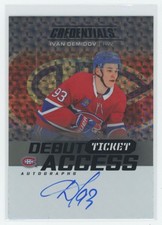 2025-26 Credentials Debut Ticket Access Black Auto Ivan Demidov RC 1/1 (SimMoy)