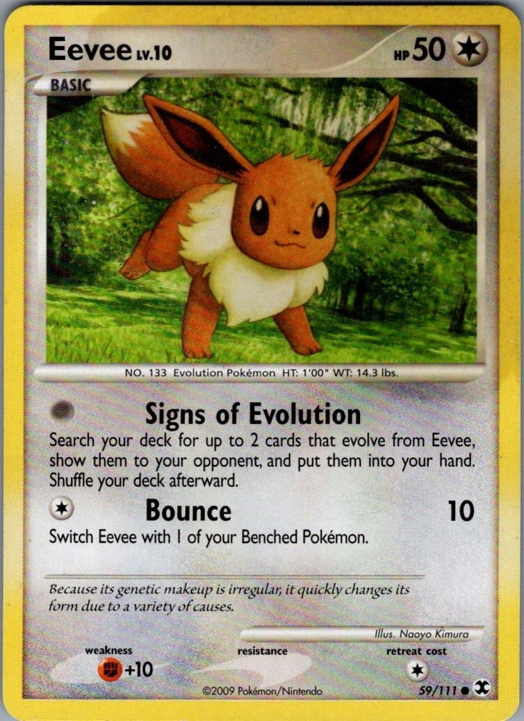 Eevee Common Rising Rivals 59/111 NM