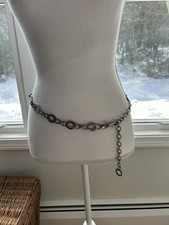 Vintage Silver Tone Chain Belt Small