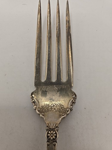 1898 Wm Rogers Silverplate MELROSE Meat Serving Fork - Picture 2 of 7
