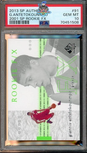 2013 Giannis Antetokounmpo PSA 10 SP Authentic SP Rookie FX #91