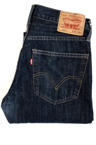Levi's 527 low bootcut men's jeans W31 L30 dark blue denim LEVK763
