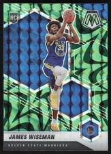 2020-21 PANINI MOSAIC GREEN REACTIVE JAMES WISEMAN RC GOLDEN STATE WARRIORS #205