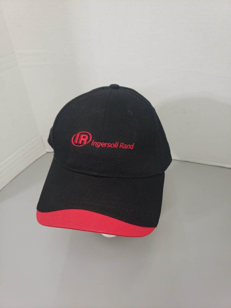 Ingersoll Rand Black Baseball Cap Hat Strapback Embroidered Logo Industrial Co