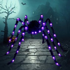 Light Up Large Halloween Spider Decoration Outdoor Yard Scary Prop Decor