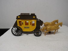 Vintage Processed Plastic Co. USA Wild West Yellow WELLS FARGO Stagecoach Toy