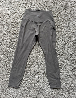 lululemon Align Leggings with pockets. High rise in Warm Ash Grey.  25  size 8