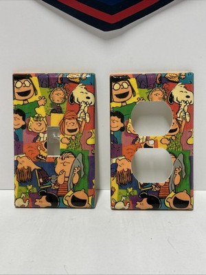 Vintage Snoopy Woodstock Leviton Switchplate Cover Light Switch Plates