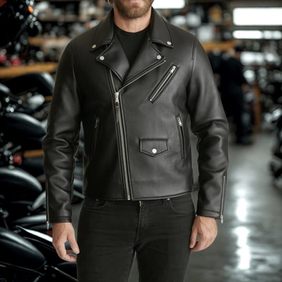 Robert Graham Racer Jacket Mens 2XL Black Moto Biker Zip NWT RGF22R86 MSRP $268