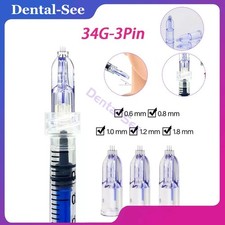 34G 3Pin Crystal Microneedles Needles Tip Anti Aging Eyes Neck Lines Skin Care