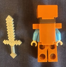 Lego Minecraft Steve In Leather Armored Minifigure (Jungle Temple Set #21132)