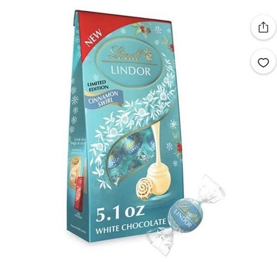 Lindt Lindor LIMITED Edition CINNAMON SWIRL Milk White Chocolate Truffle 5.1oz