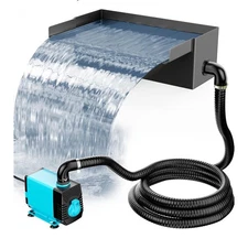 POPOSOAP Pond Waterfall Spillway 40W with Pump Kit, 304 Stainless Steel (P43 )