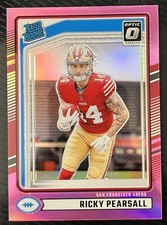 2024 Panini Donruss - Rated Rookie Ricky Pearsall #318 Optic Preview Pink Prizm